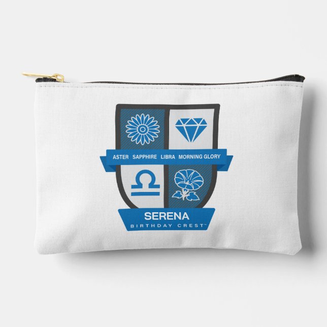 Libra Birthday Crest™ for September 23-30 Accessory Pouch (Front)