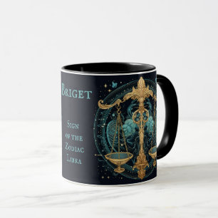 Libra Birthday Gift Add Name Beautiful Coffee Mug