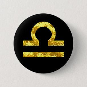 Libra Black Gold Buttons