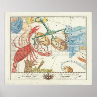 Libra, Cancer and Neighbouring Stars Poster
