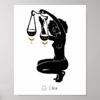Libra Celestial Scales Goddess Kneeling Art