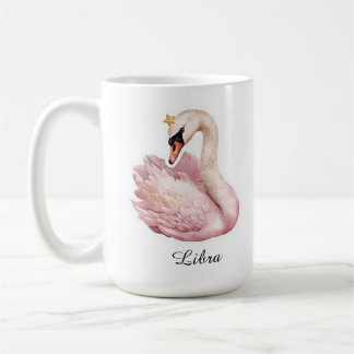 Libra Celestial Zodiac Mug - Floral Pink Scale Art