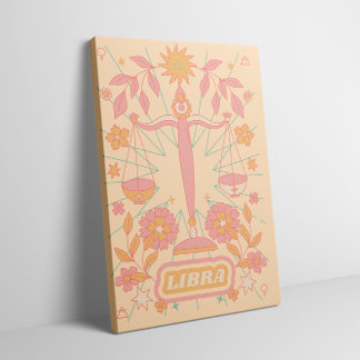 Libra Celestial Zodiac Pastel Dreams Wall Arts Canvas Print