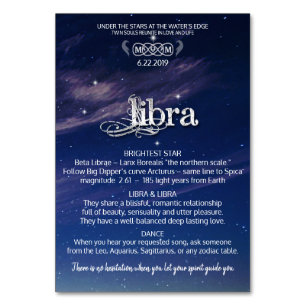 Libra Centerpiece Table Card