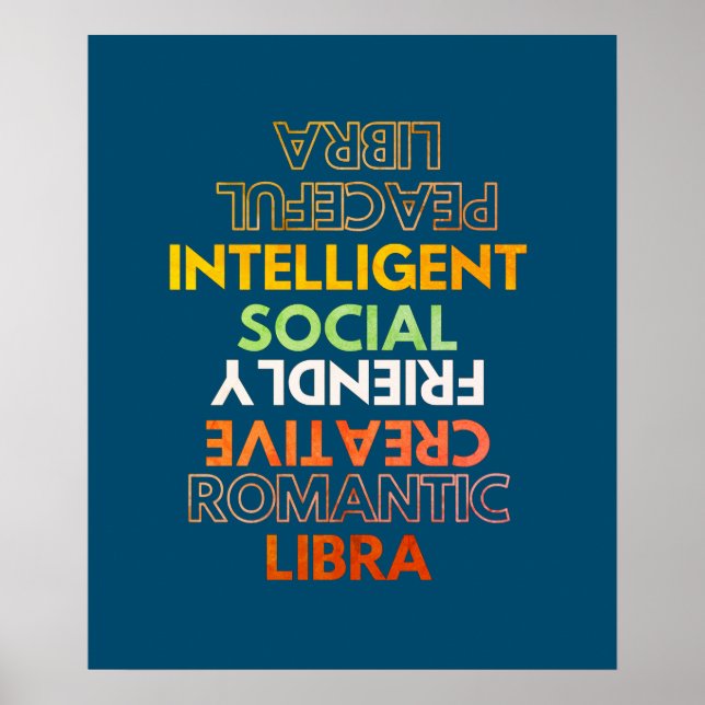 Libra Character Birthday inspirational Poster (Front)