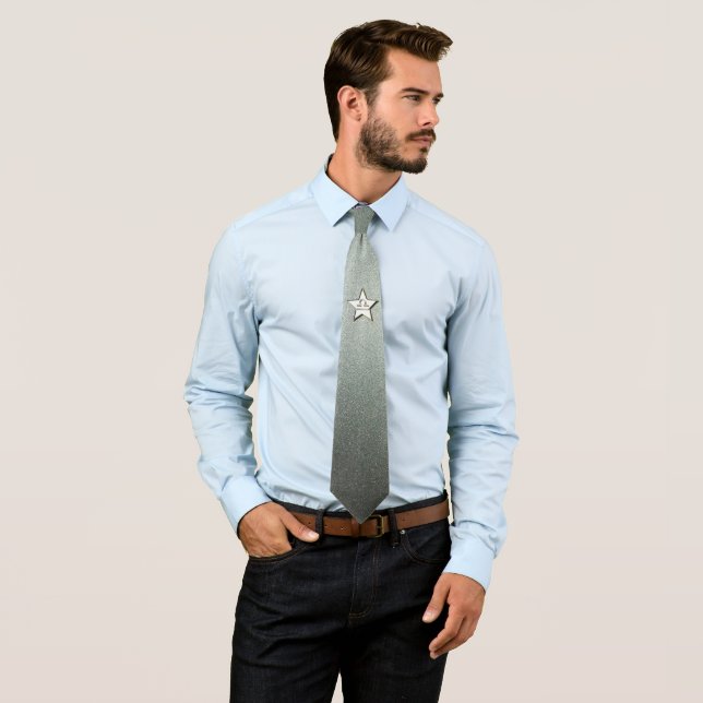 Libra chrome symbol tie (In Situ)