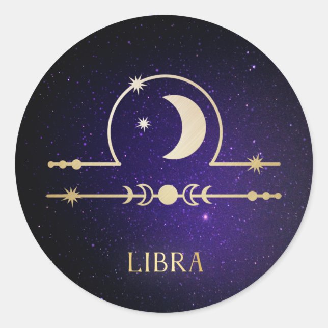 Libra Classic Round Sticker (Front)