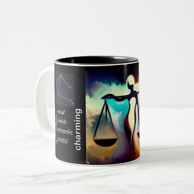 Libra Coffee Mug Zodiac Sign  (Front Left)