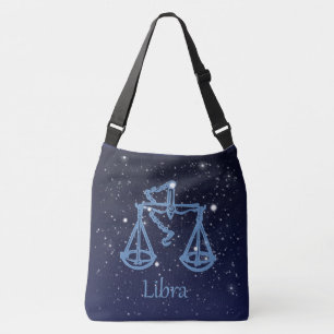 Libra Constellation and Zodiac Sign with Stars Crossbody Bag