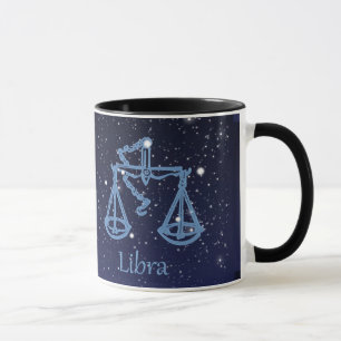 Libra Constellation and Zodiac Sign with Stars Mug