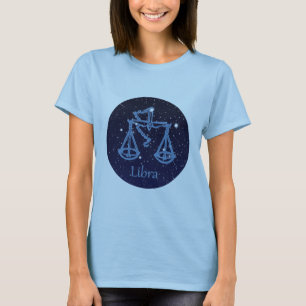 Libra Constellation and Zodiac Sign with Stars T-Shirt