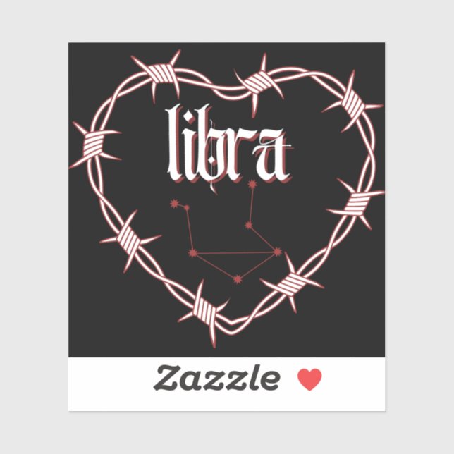 Libra Constellation Gothic Barbed Wire Design (Sheet)