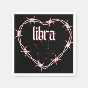 Libra Constellation Gothic Dark Celestial Art Napkin