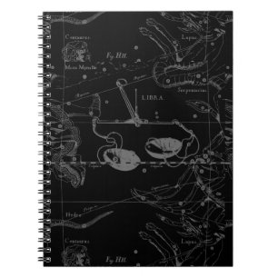 Libra Constellation Map Hevelius 1690 Sept Oct Notebook