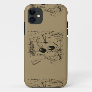 Libra Constellation Map Hevelius circa 1690 iPhone 11 Case