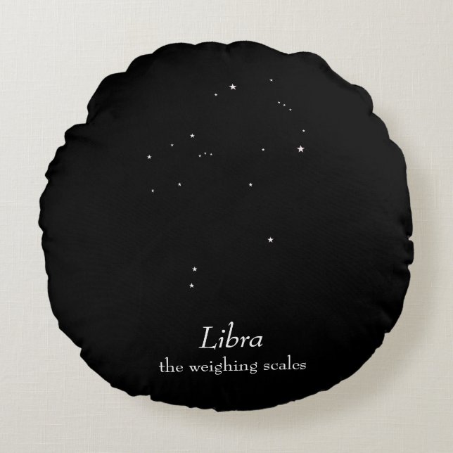 Libra Constellation Round Cushion (Front)