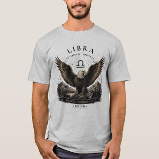 Libra Eagle Zodiac Men's T-Shirt