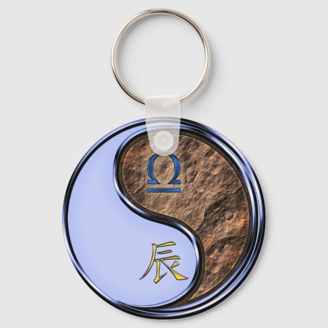 Libra & Earth Dragon Key Ring (Front)