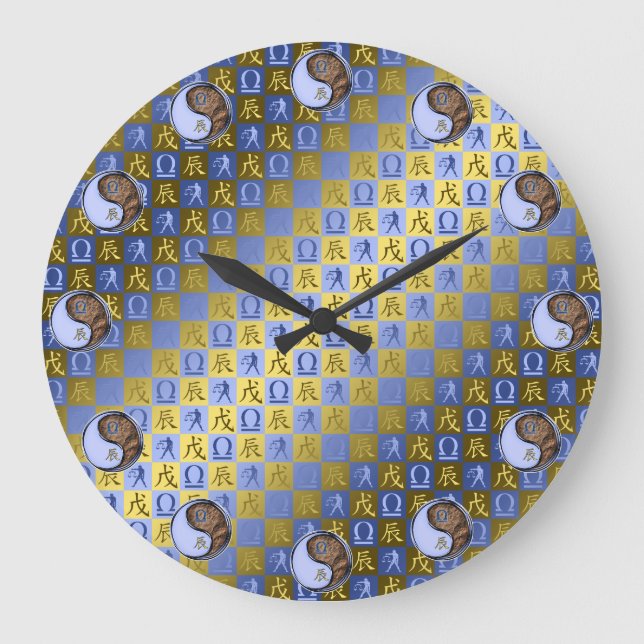 Libra & Earth Dragon Large Clock (Front)