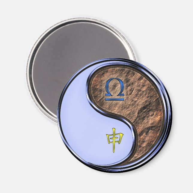Libra & Earth Monkey Magnet (Front/Back)