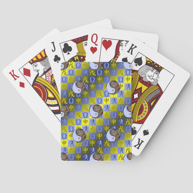 Libra & Earth Monkey Playing Cards (Back)