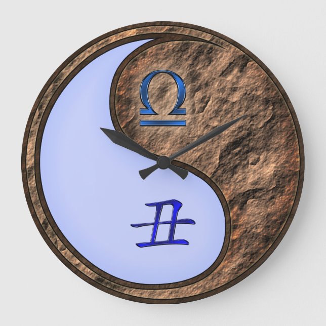 Libra & Earth Ox Large Clock (Front)