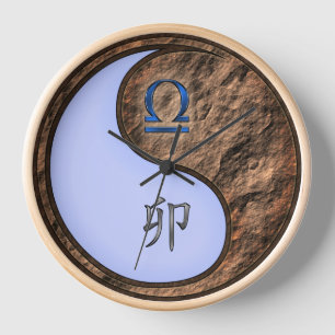 Libra & Earth Rabbit Clock