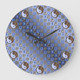 Libra & Earth Rabbit Large Clock