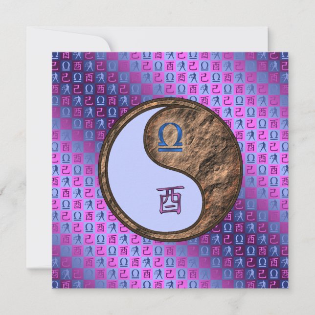 Libra & Earth Rooster Card (Front)
