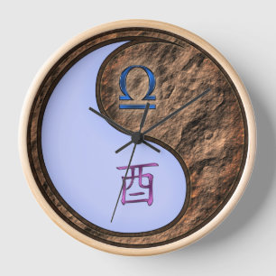 Libra & Earth Rooster Clock