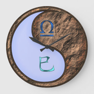 Libra & Earth Snake Large Clock