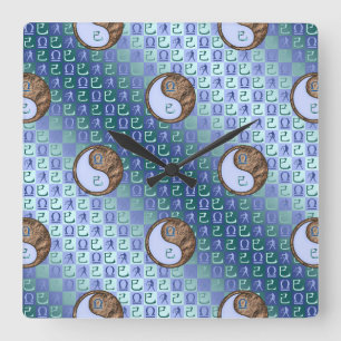 Libra & Earth Snake Square Wall Clock