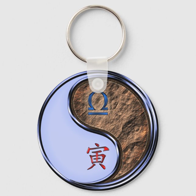 Libra & Earth Tiger Key Ring (Front)