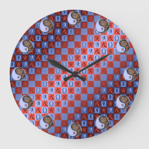 Libra & Earth Tiger Large Clock