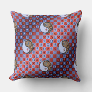 Libra & Earth TIger Throw Pillow