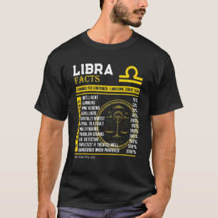 Libra Facts Awesome Zodiac Sign  Libra Birthday T-Shirt