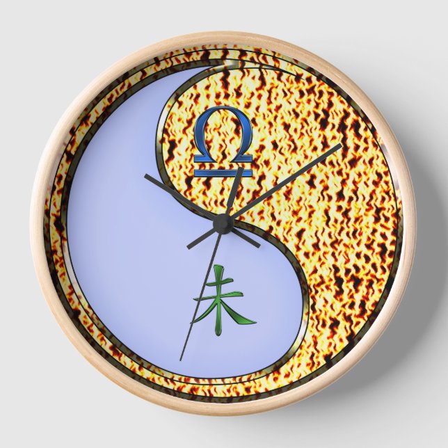 Libra & Fire Goat Clock (Front)