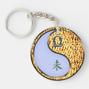 Libra & Fire Goat Key Ring
