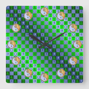 Libra & Fire Goat Square Wall Clock