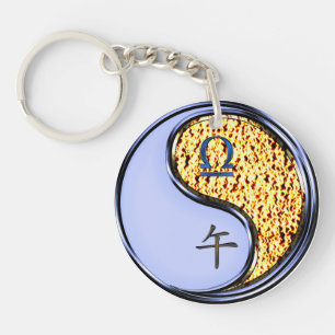 Libra & Fire Horse Key Ring
