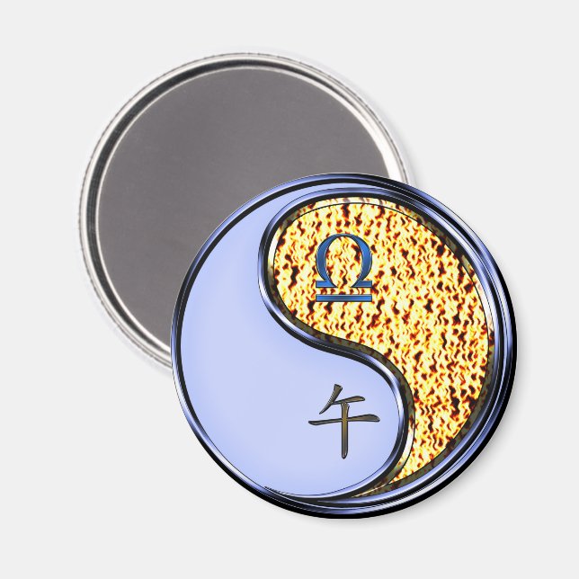 Libra & Fire Horse Magnet (Front/Back)