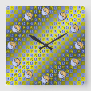 Libra & Fire Monkey Square Wall Clock