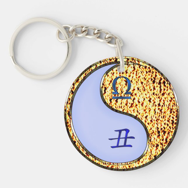 Libra & Fire Ox Key Ring (Front)