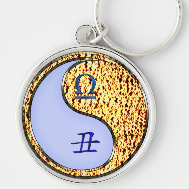 Libra & Fire Ox Key Ring (Front)