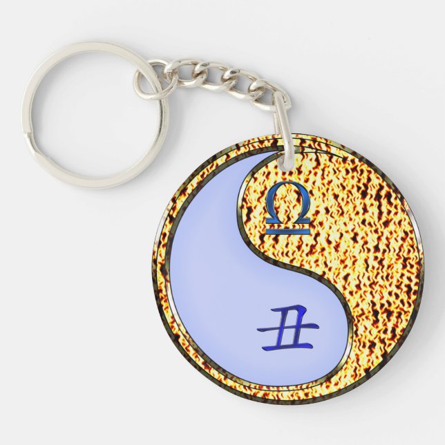 Libra & Fire Ox Key Ring (Front)