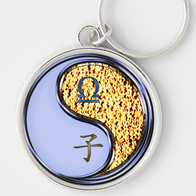 Libra & Fire Rat Key Ring (Front)