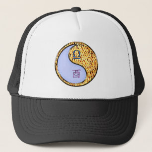 Libra & Fire Rooster Trucker Hat