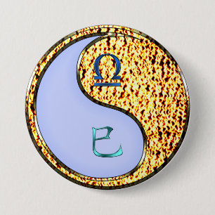 Libra & Fire Snake 7.5 Cm Round Badge