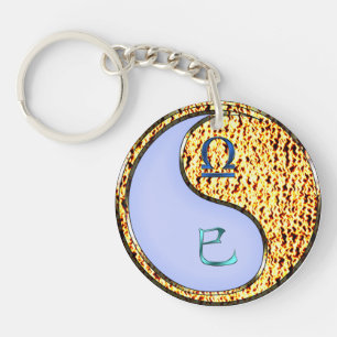 Libra & Fire Snake Key Ring