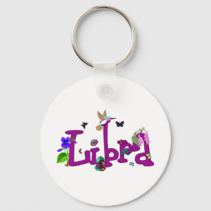 Libra Flowers Key Ring
